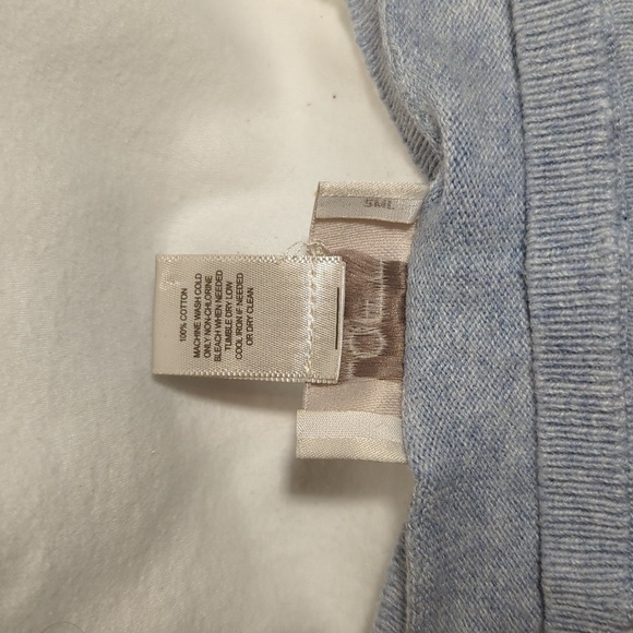 Loft Sweater Light Blue Size S Lightweight 100% Cotton - Picture 4 of 5